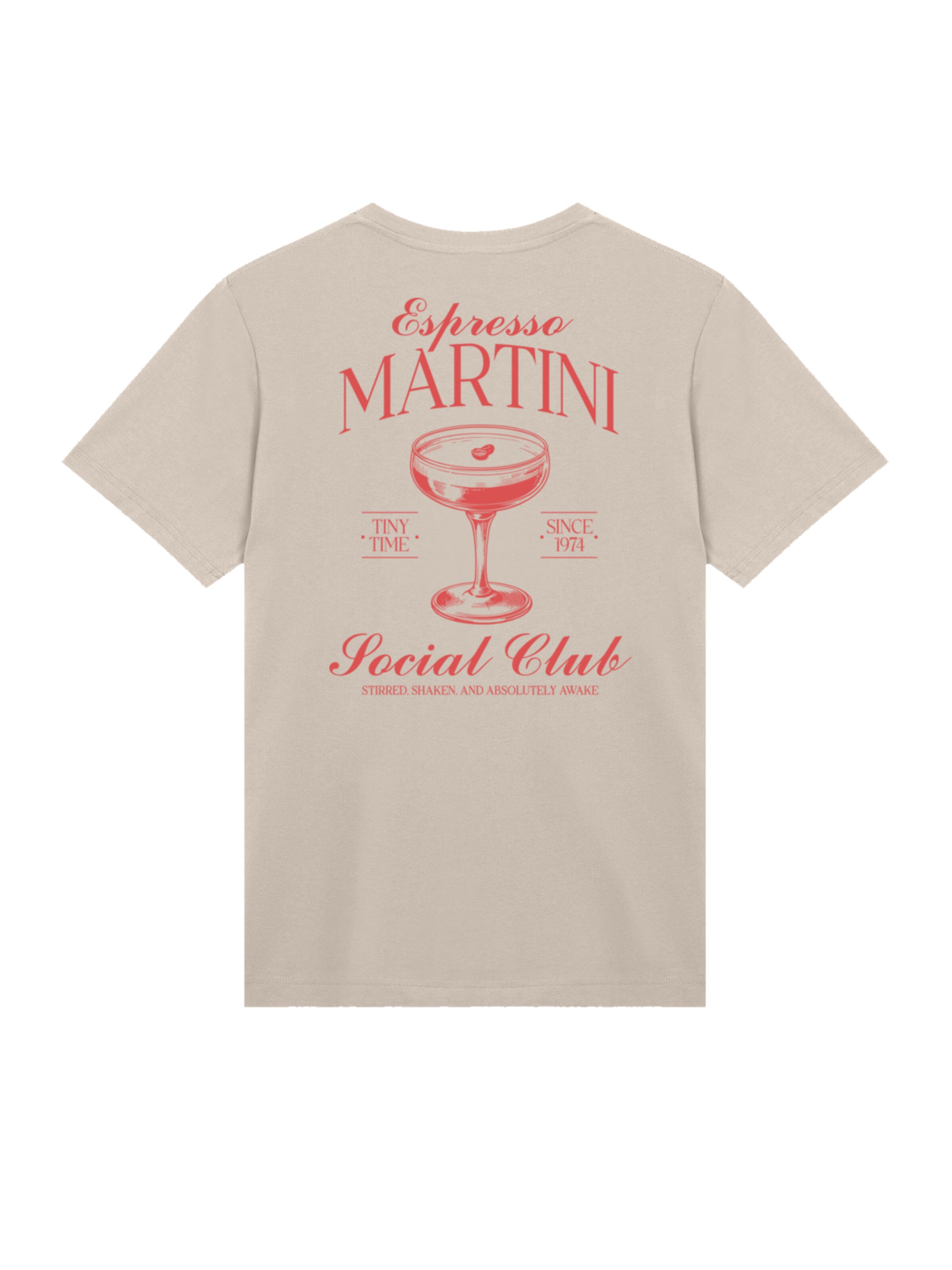 F4NT4STIC Shirt 'Espresso Martini Social Club' in Beige