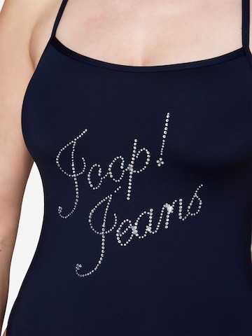 JOOP! Jeans Bustier Badeanzug ' Glamour ' in Blau