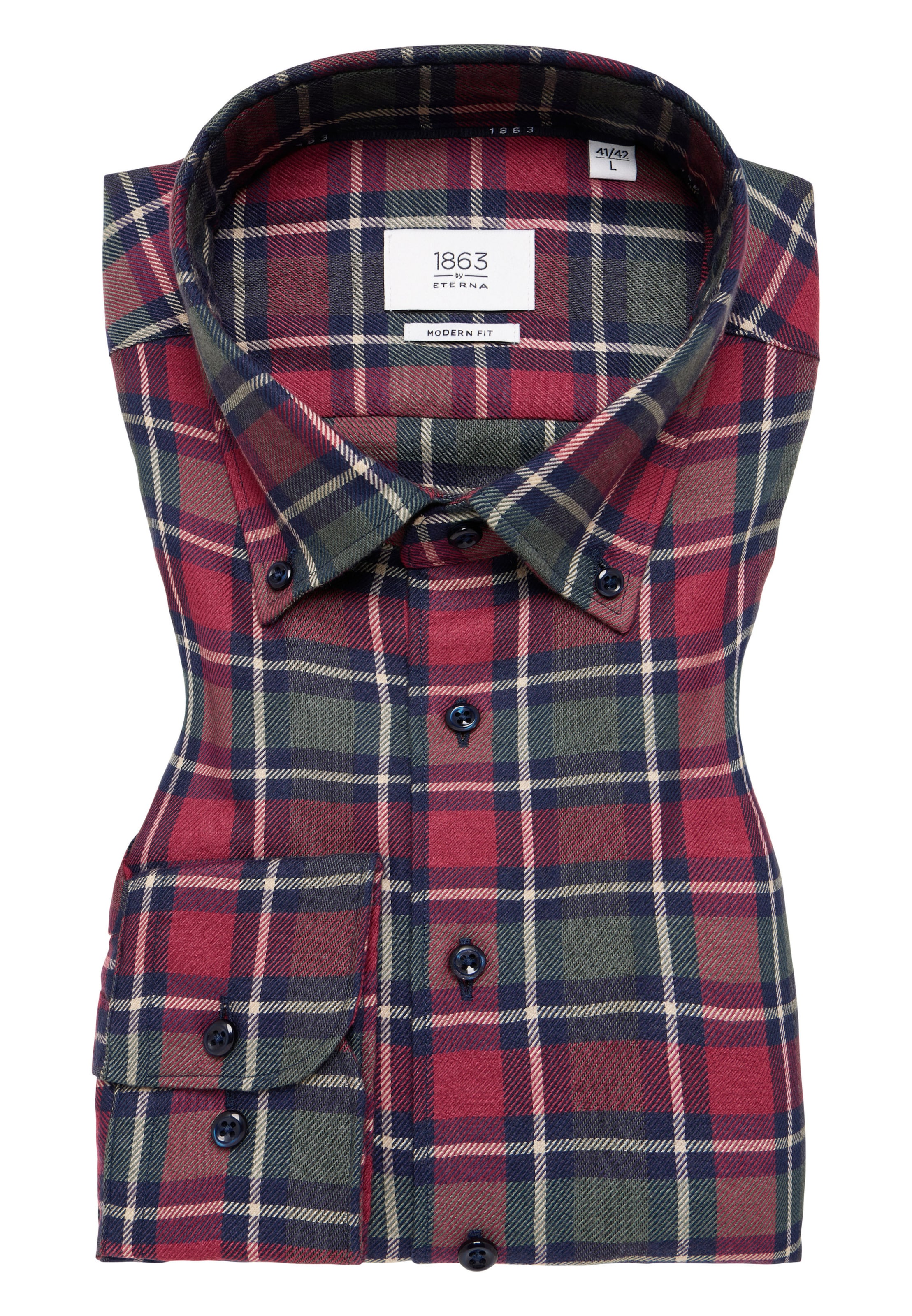 ETERNA Regular fit Zakelijk overhemd in Rood