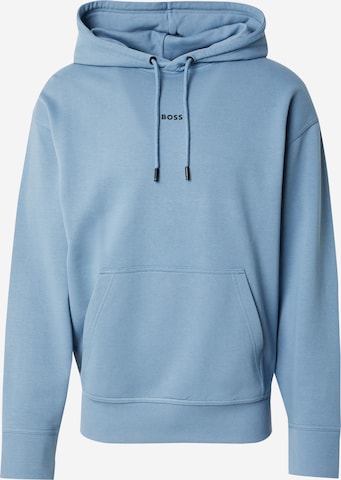 Sweat-shirt 'We Small' BOSS en bleu : devant