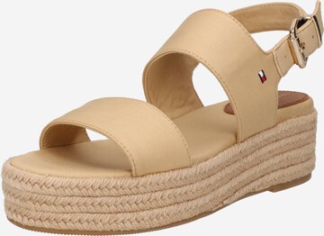 TOMMY HILFIGER Sandalen met riem in Beige: voorkant