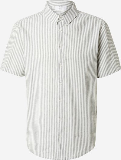 Dalykinio stiliaus marškiniai 'Selim' iš DAN FOX APPAREL, spalva – rusvai žalia / balta, Prekių apžvalga