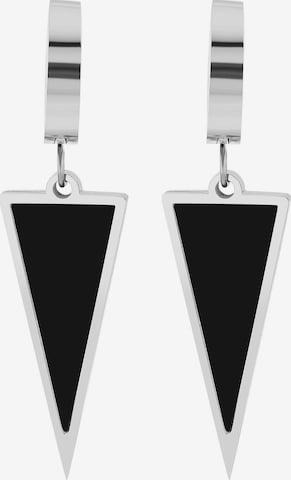 Akzent Earrings 'aus Edelstahl mit dreieckigem Anhänger' in Silver: front