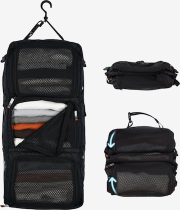 TRAVEL DUDE Matkakassi 'Hanging Packing Cube mit Kompression, Hängende Packwürfel für Rucksack und Koffer, Reise Regal in Schwarz' värissä musta: etupuoli