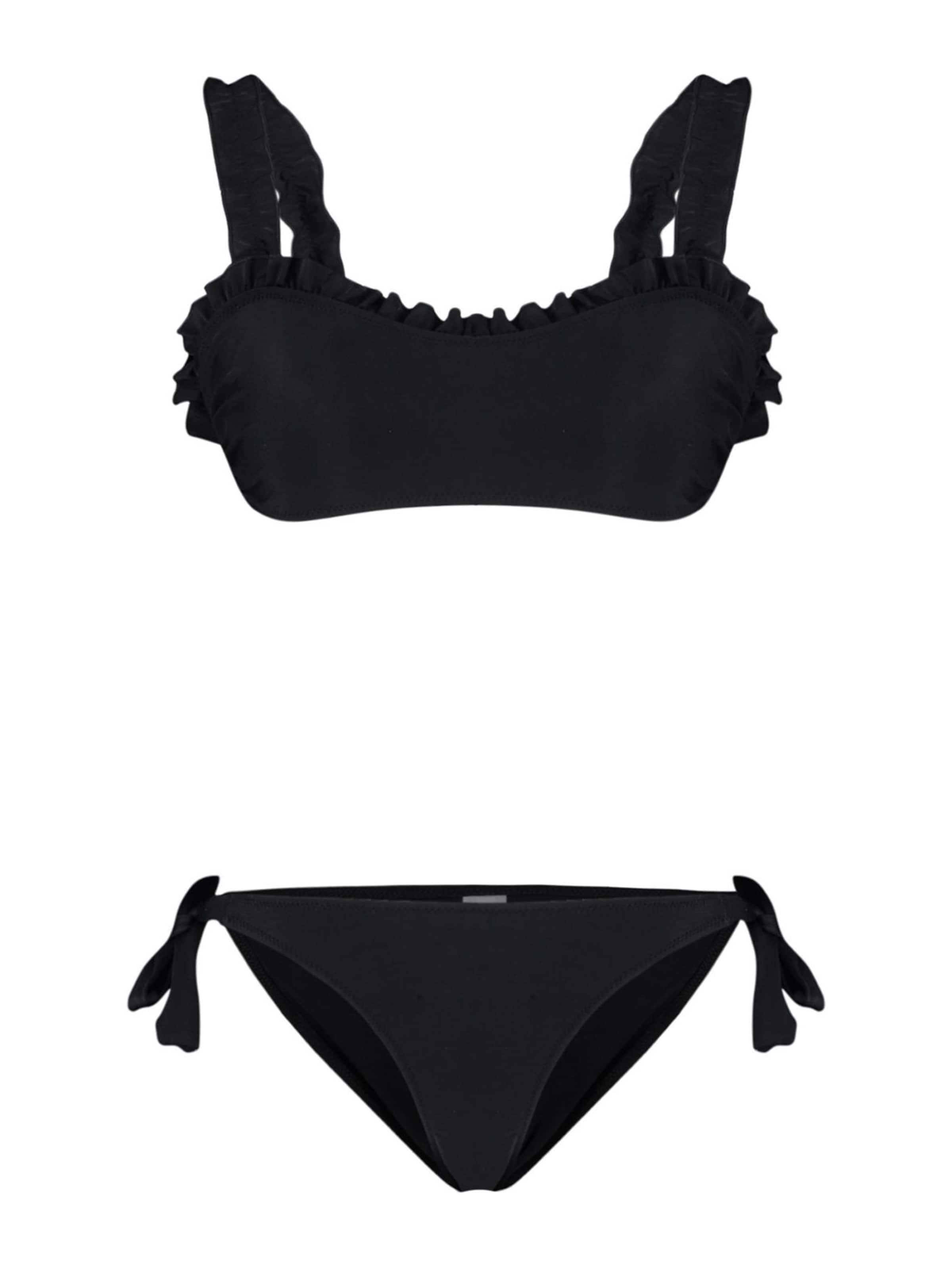 Balconette Costum de baie două piese de la Trendyol pe negru: față