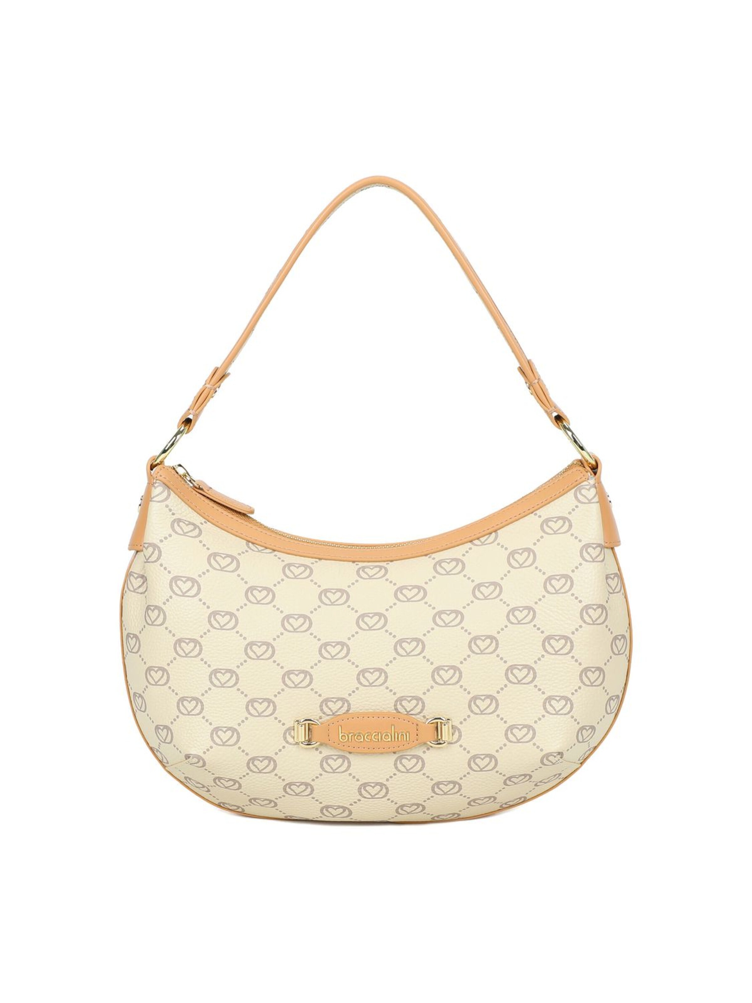 Braccialini - Bolso de hombro 'Monogram' en beige: frente