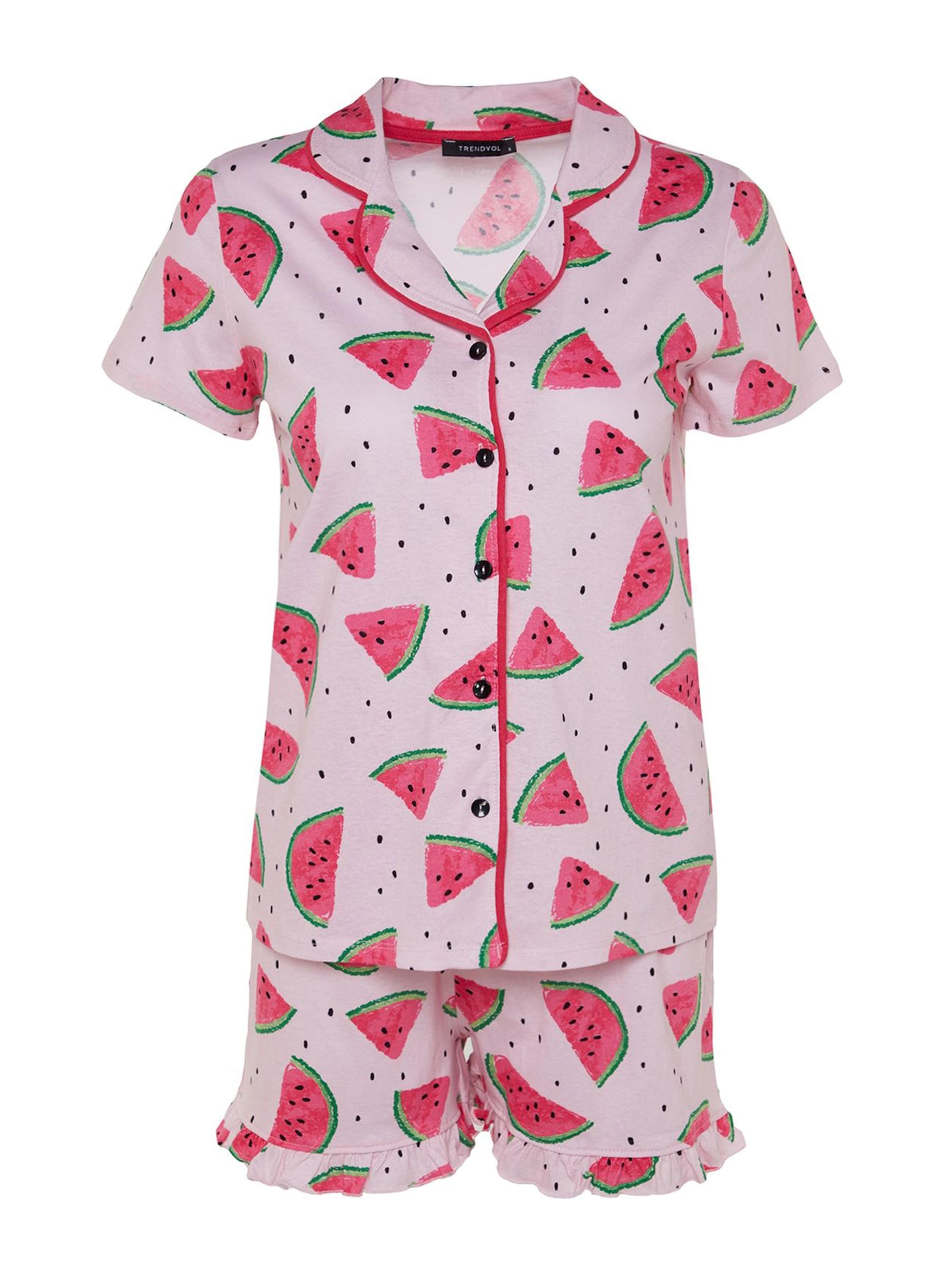 Trendyol Short Pajama Set in Pink: front
