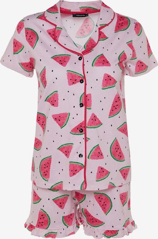 rožinė Trendyol Pižama su šortais: priekis