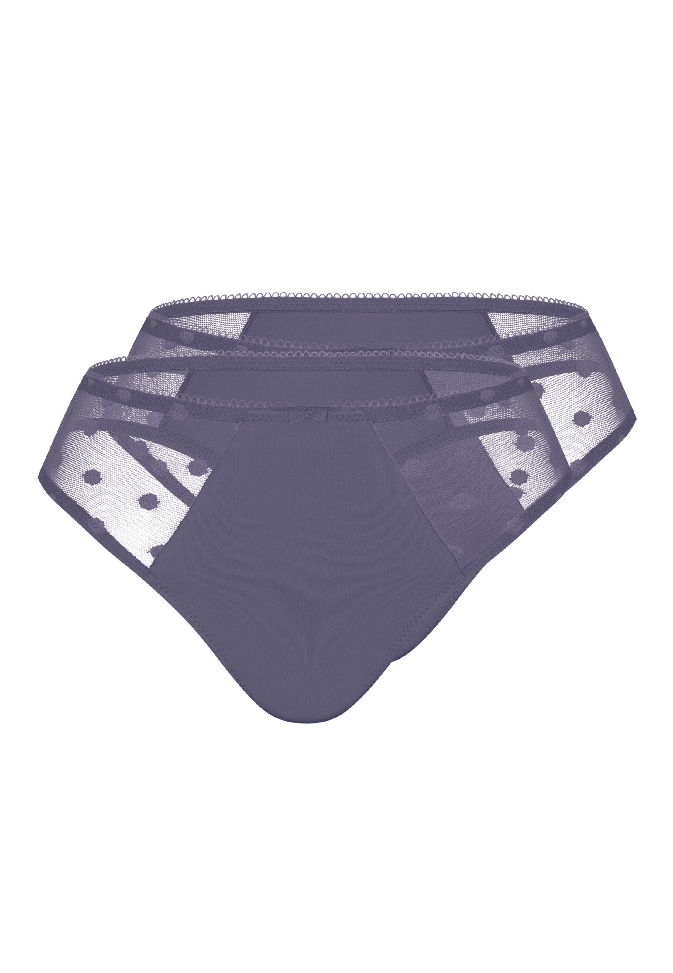 sassa String 'DOTTED MESH' in Grau: Vorderseite