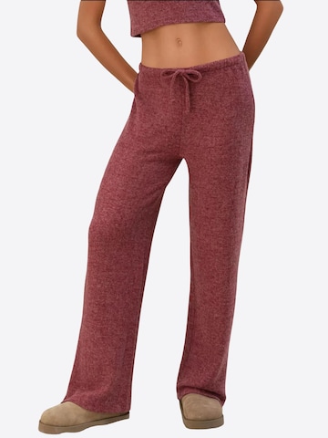 Hiccup - Perna larga Calças em vermelho: frente