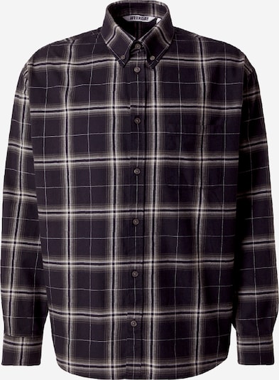 Marškiniai iš WEEKDAY, spalva – tamsiai pilka / juoda / balta, Prekių apžvalga