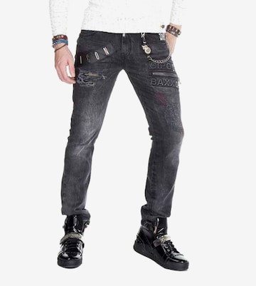 CIPO & BAXX Regular Jeans in Grijs: voorkant