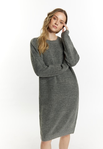 DreiMaster Vintage Knit dress 'Incus' in Grey: front