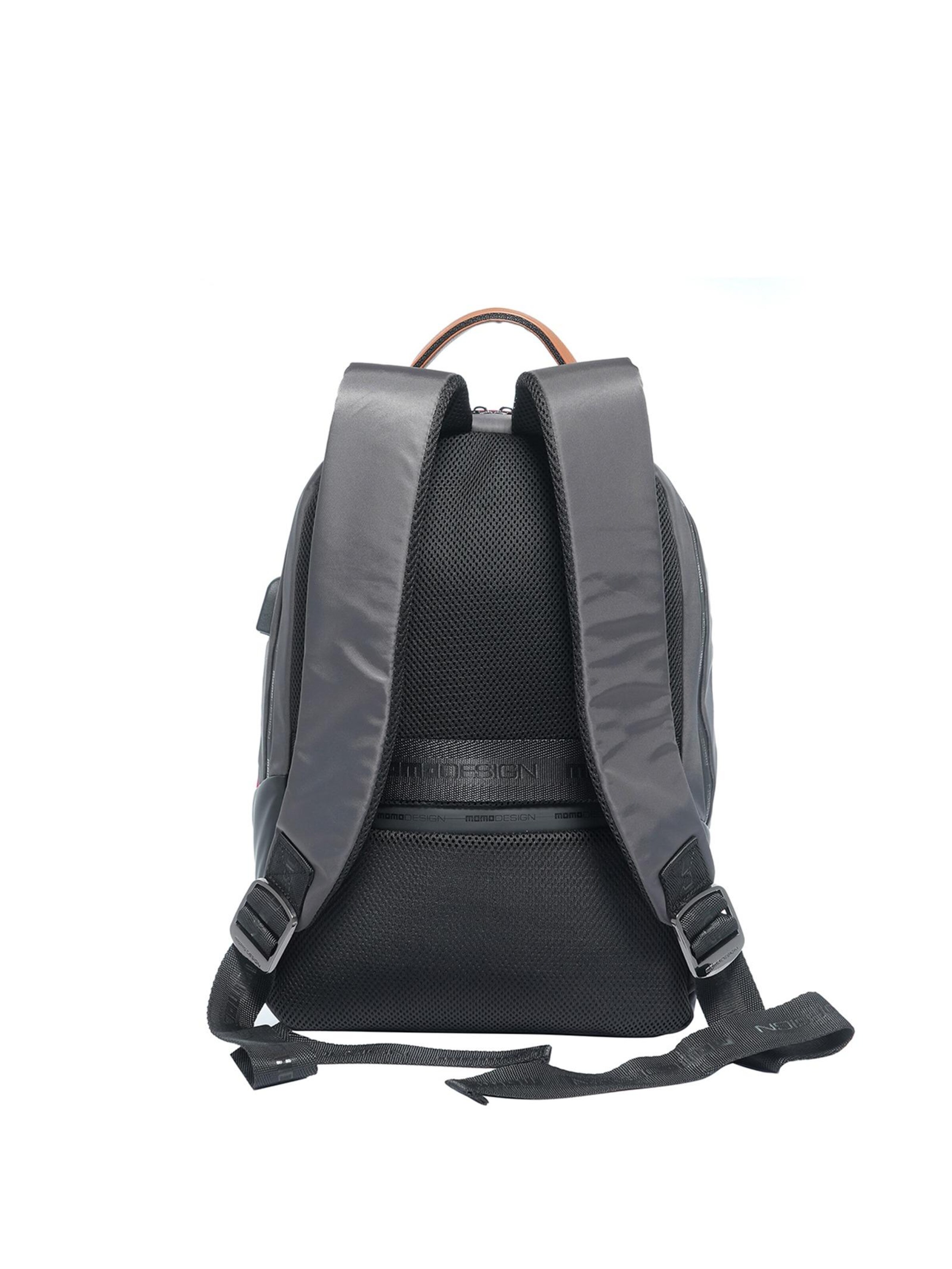 Zaino 'Zaino Momo Design Nylon con Dettagli Gialli - 32x40x15 cm' di Momo Design in marrone