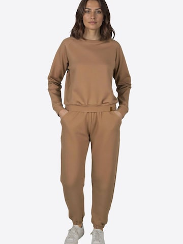 Vivisence Joggingpak '9204 Set' in Beige: voorkant