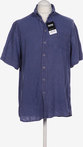 hessnatur Button Up Shirt in L in Blue: front