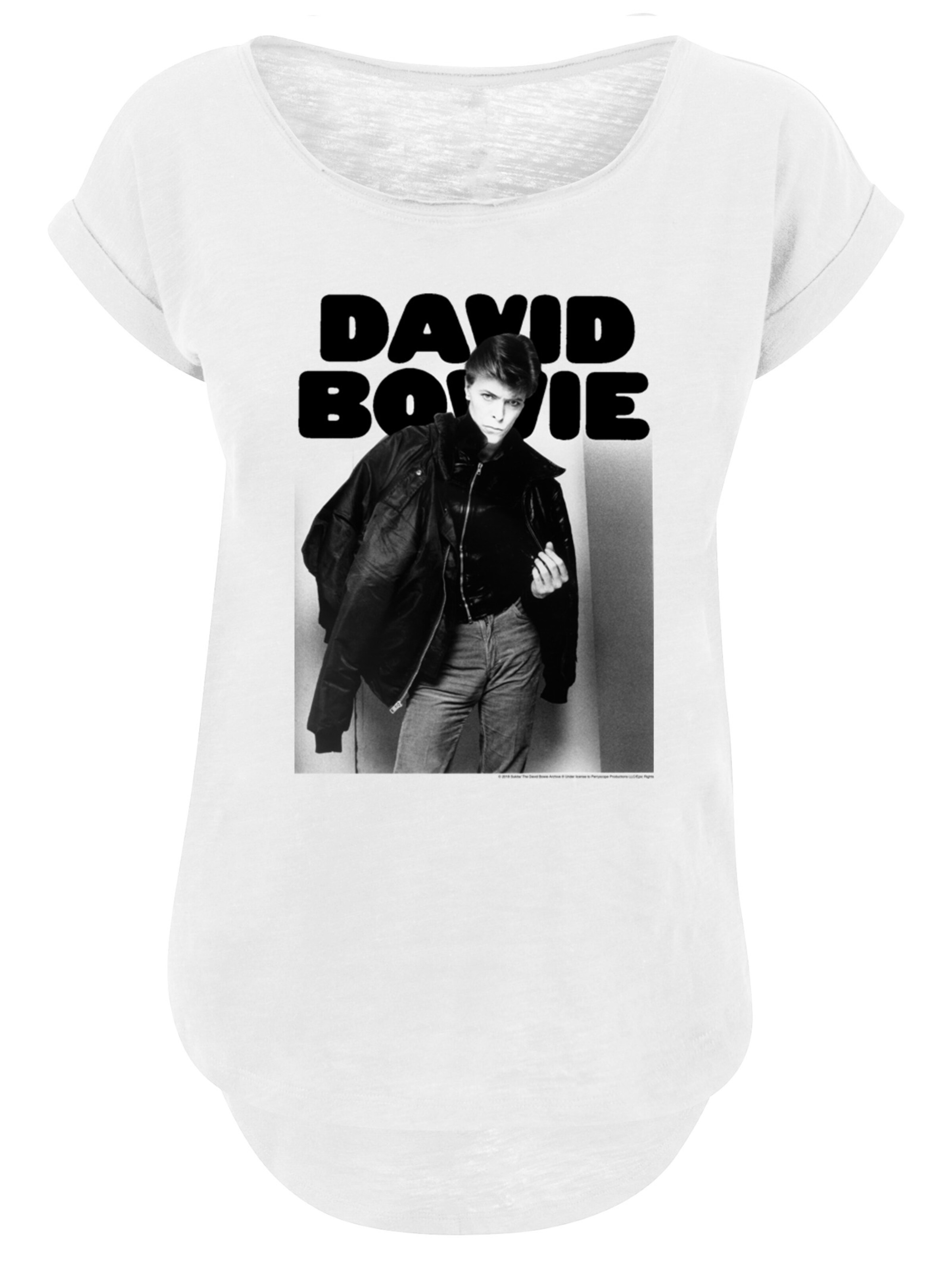 F4NT4STIC Shirt 'David Bowie' in Wit: voorkant