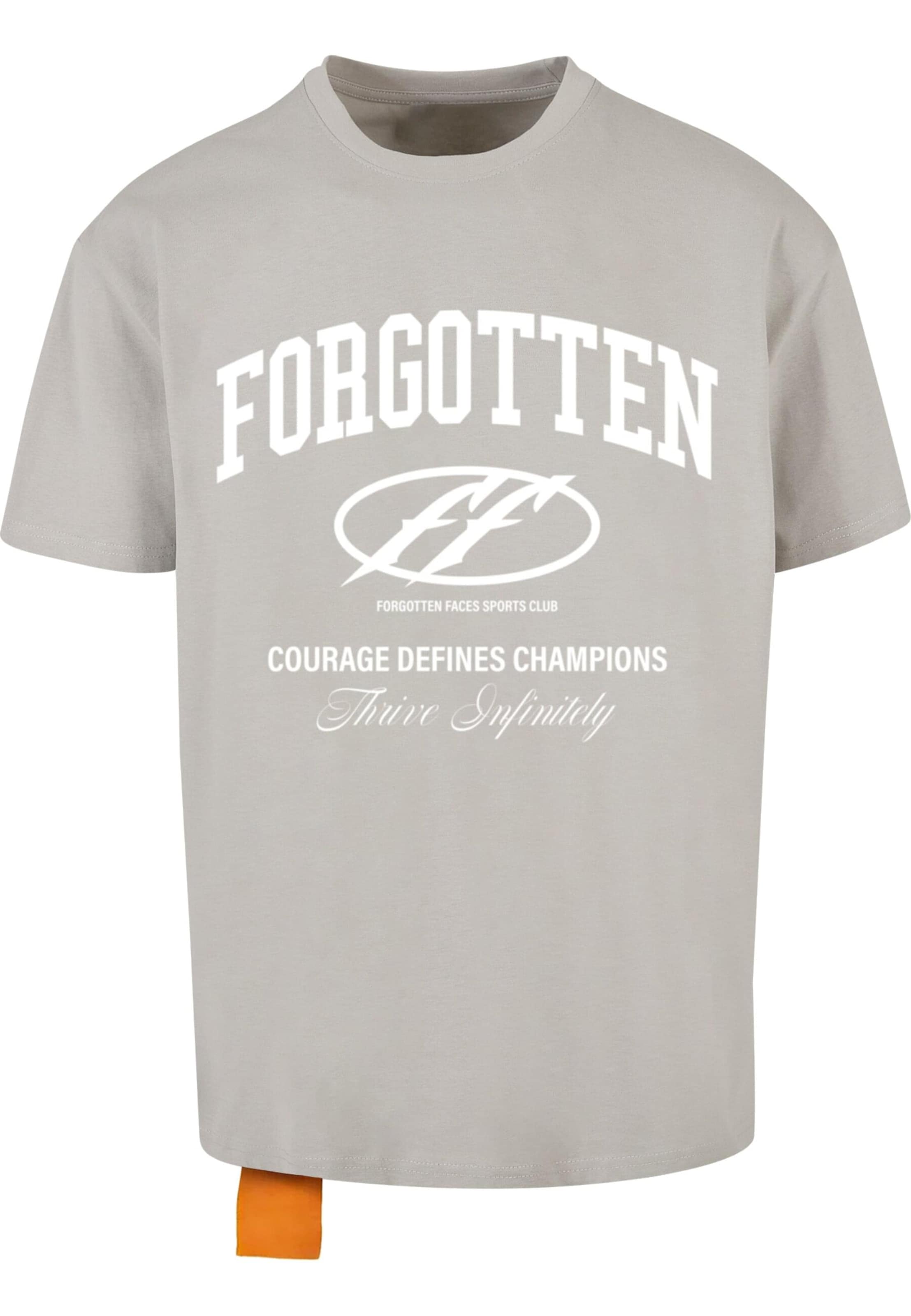 pelēks Forgotten Faces T-Krekls 'Courage Defines': no priekšpuses
