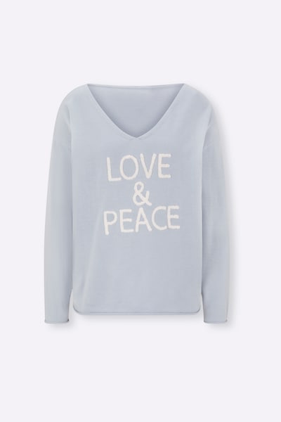 heine Pullover i lyseblå / hvid, Produktvisning