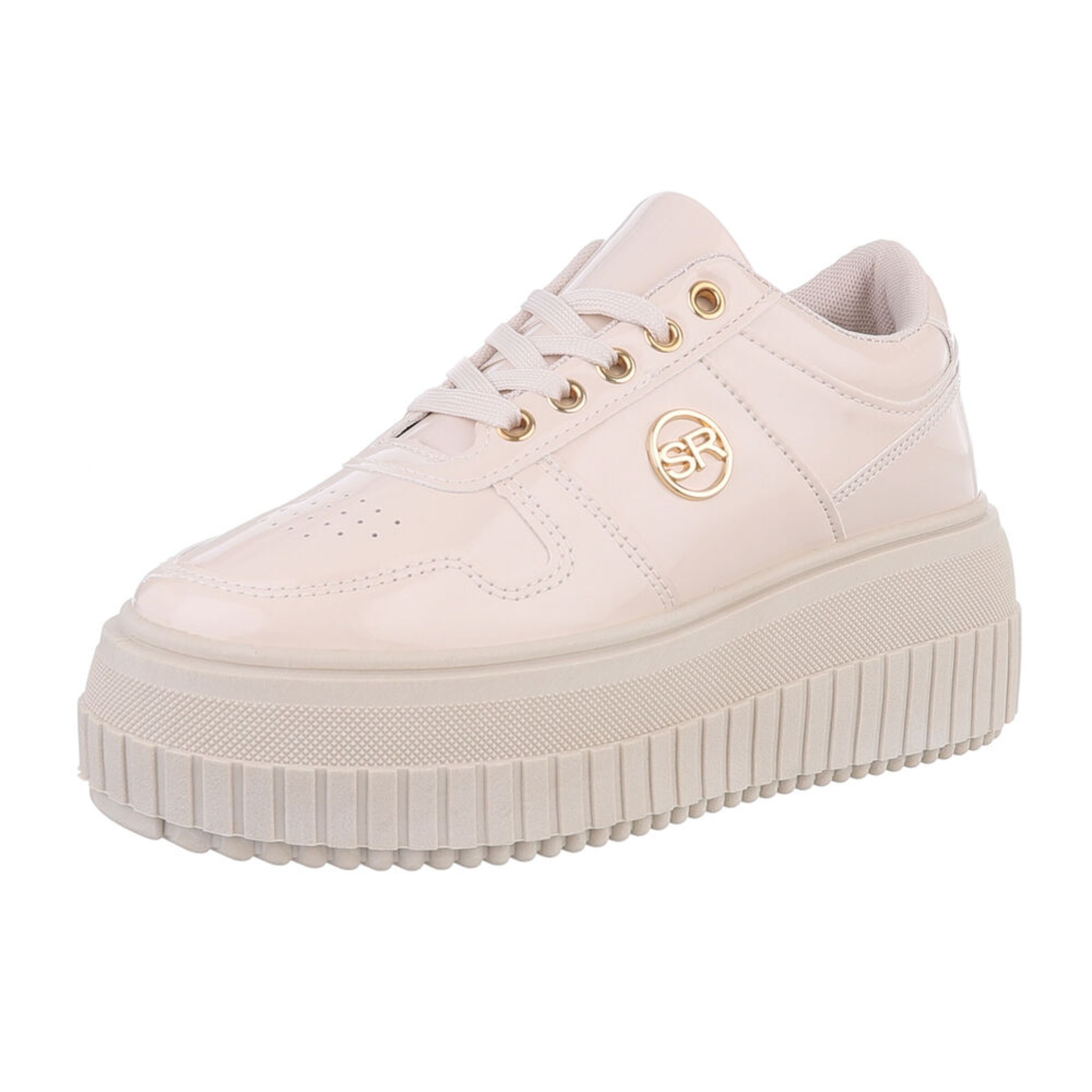 Ital-Design Sneaker in Beige: Vorderseite