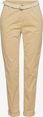 Regular Pantalon chino ESPRIT en beige : devant