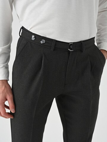 Antioch Slim fit Pleat-front trousers in Grey