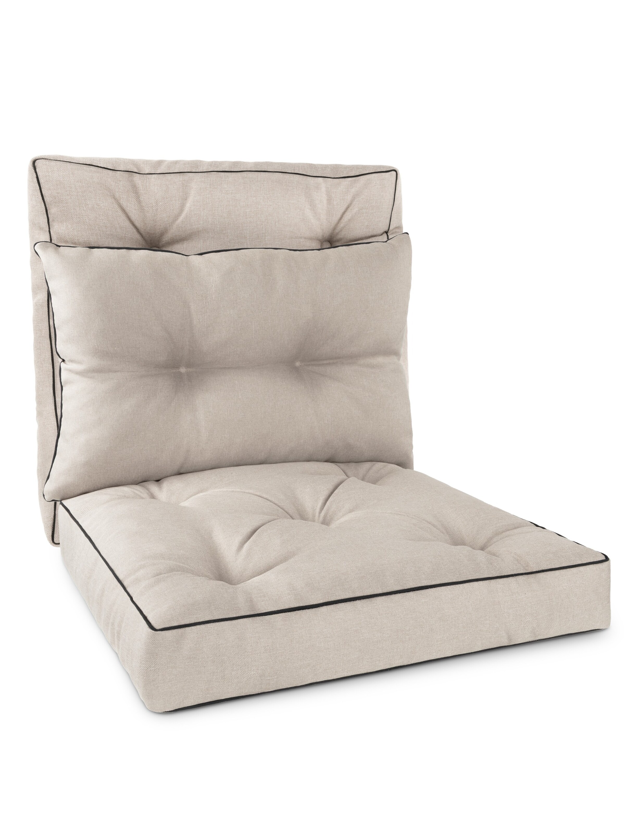 Aspero - Cojines en beige: frente
