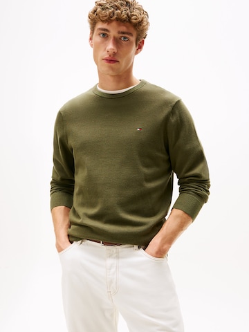TOMMY HILFIGER Pullover 'Essential' in Grün: Vorderseite