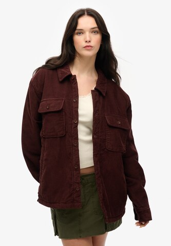 Veste mi-saison Superdry en marron : devant