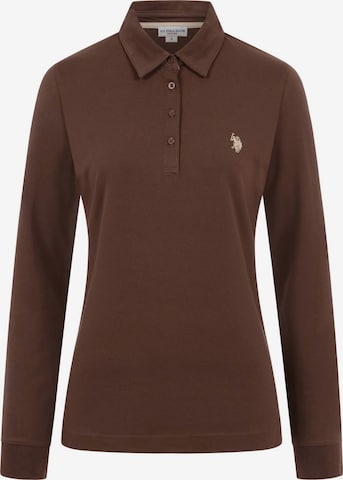 T-shirt U.S. POLO ASSN. en marron : devant