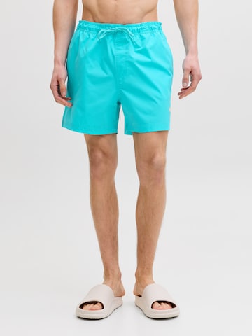 Șorturi de baie 'JPSTMaui Tropic' de la JACK & JONES pe albastru: față