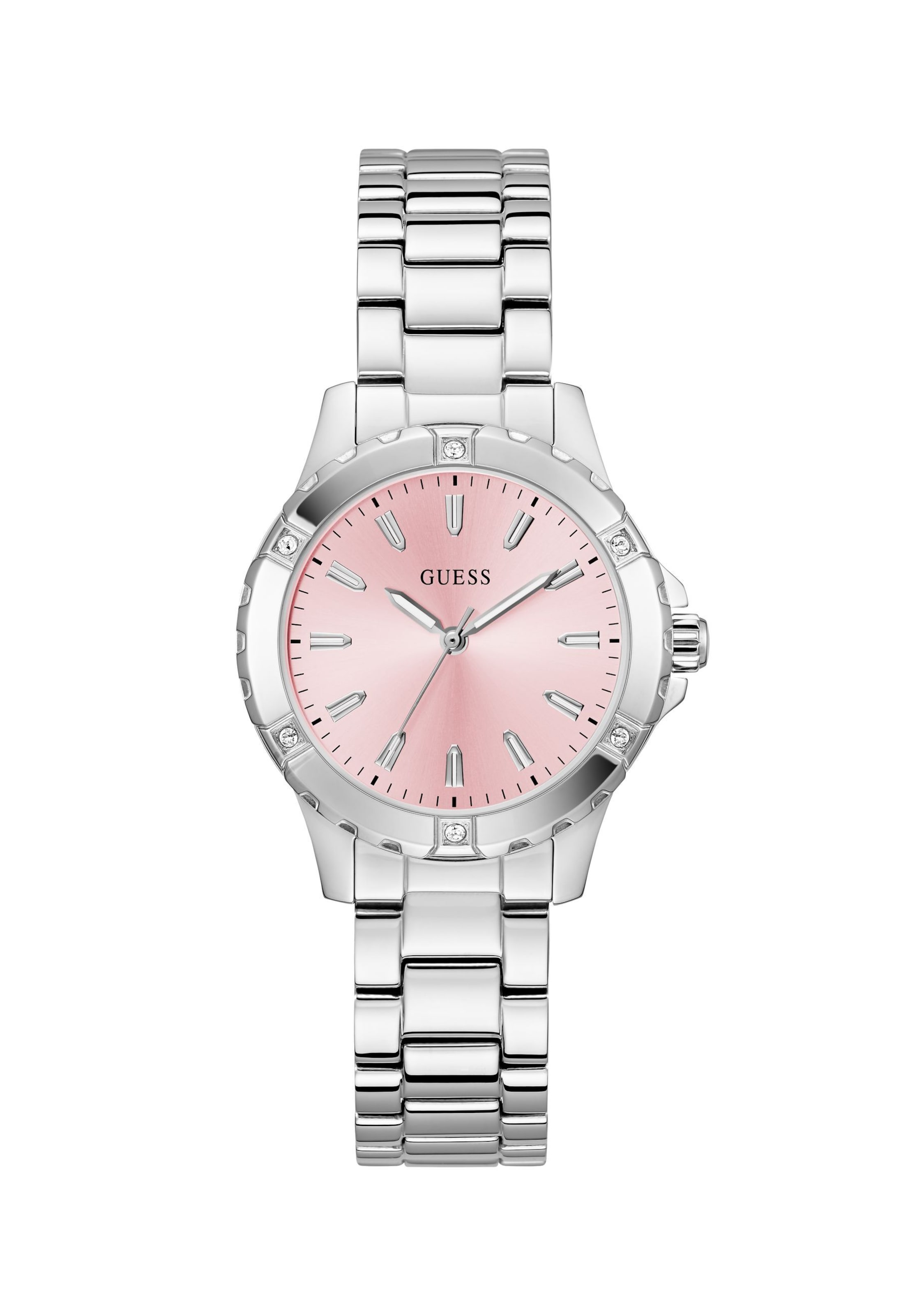 GUESS Analoog horloge 'MIST' in Zilver: voorkant