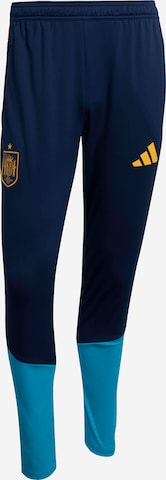 mėlyna ADIDAS PERFORMANCE Prigludęs Sportinės kelnės 'RFEF': priekis