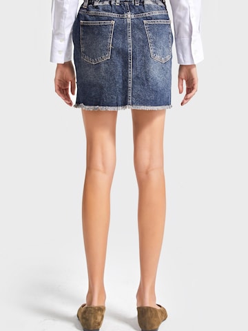 IT'S BASIC Rok 'Layered Mini Denim Skirt' in Blauw