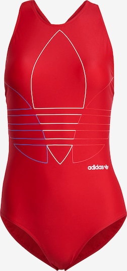 ADIDAS ORIGINALS Badeanzug 'Adicolor' in blau / pink / rot / weiß, Produktansicht