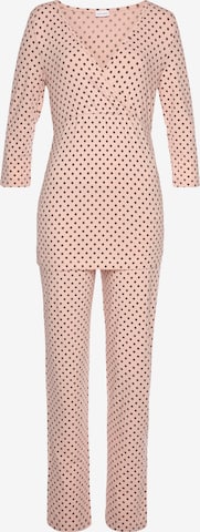 LASCANA Pyjama in Beige: voorkant