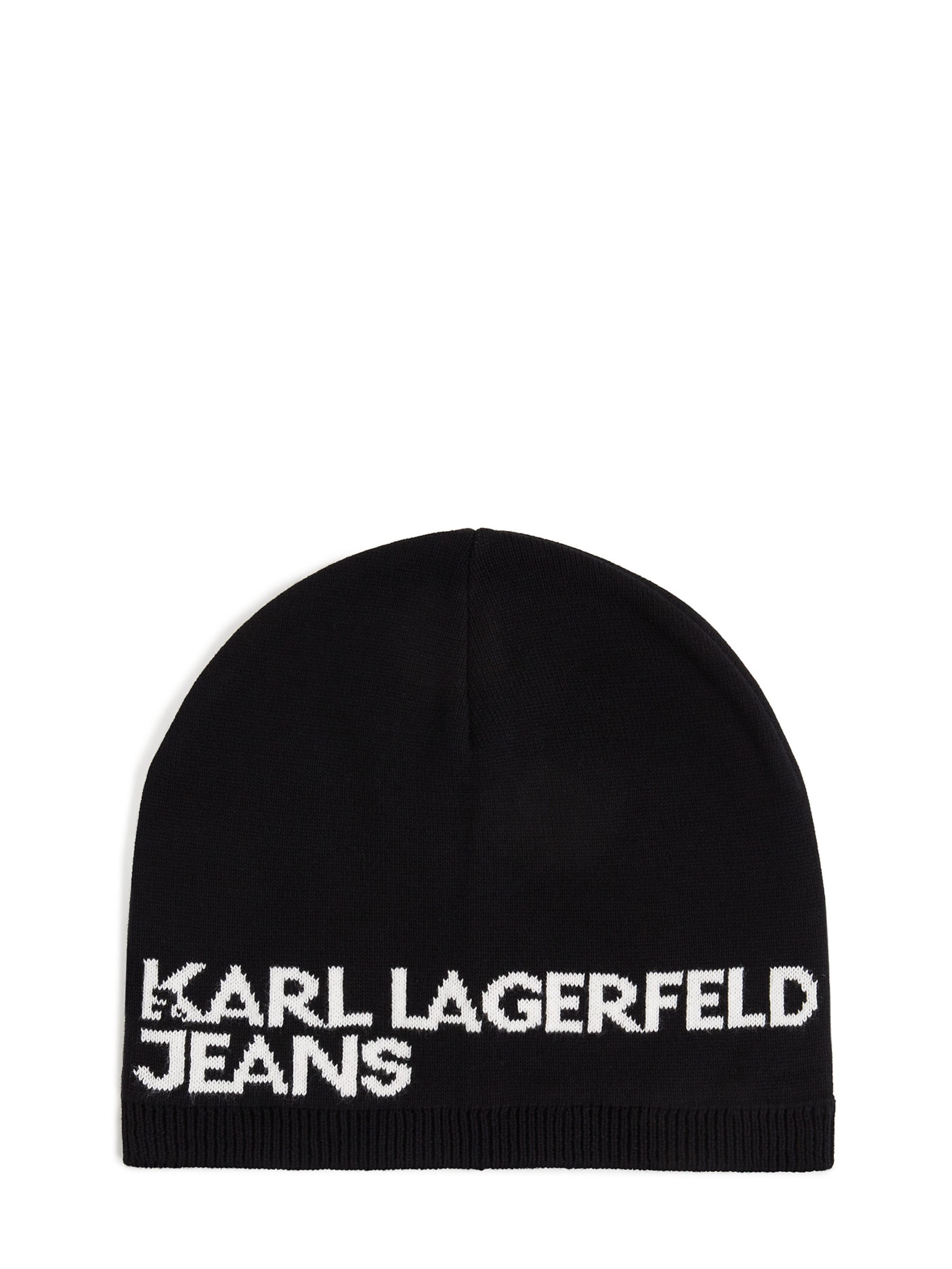 KARL LAGERFELD JEANS Шапка в черно: отпред