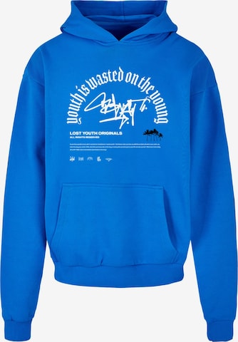 Lost Youth Sweatshirt 'Graffiti' in Blue: front