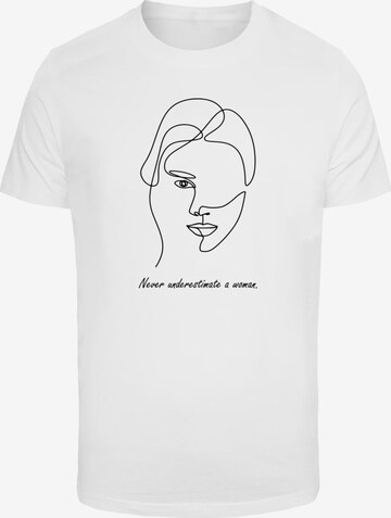 Maglietta 'Woman WD - Figure' di Merchcode in bianco: frontale