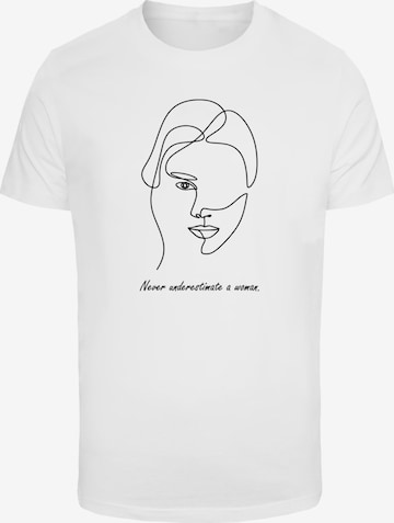Merchcode Shirt 'Woman WD - Figure' in Wit: voorkant