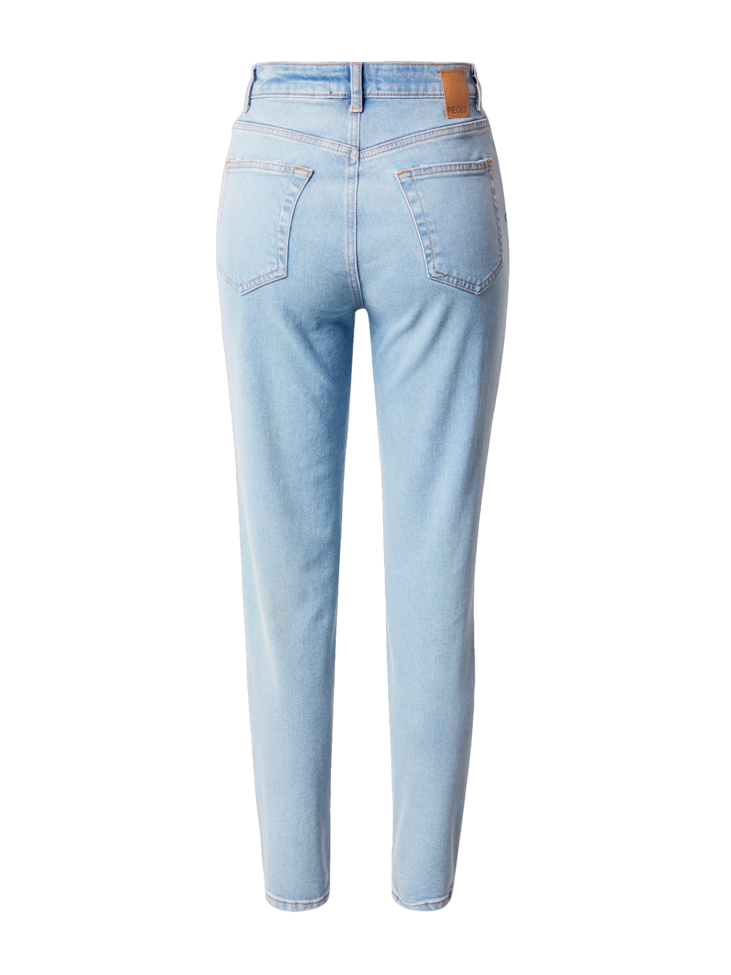 PIECES Tapered Jeans 'Leah' in Blue