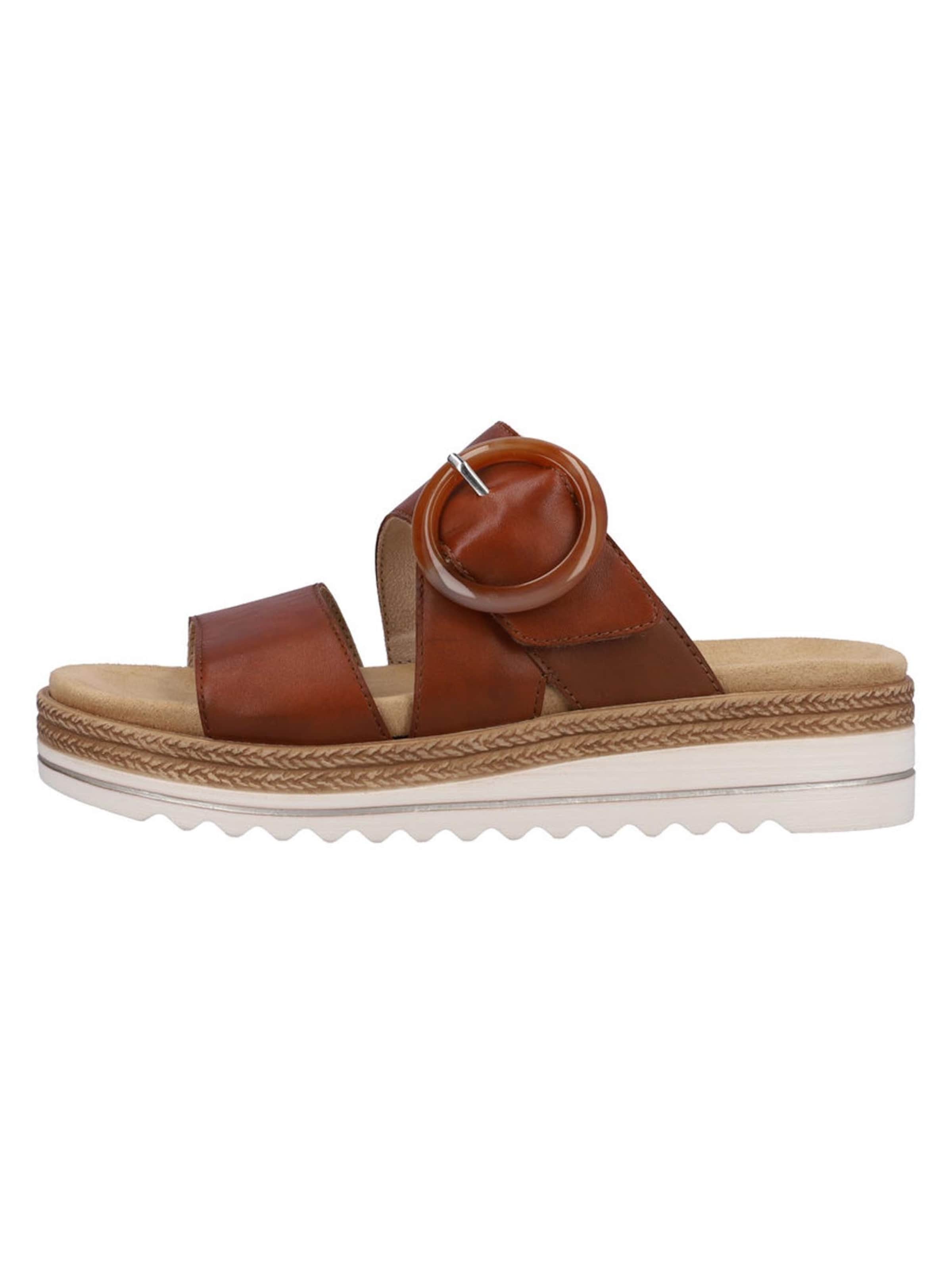 REMONTE Mules 'Basic' in Brown: front