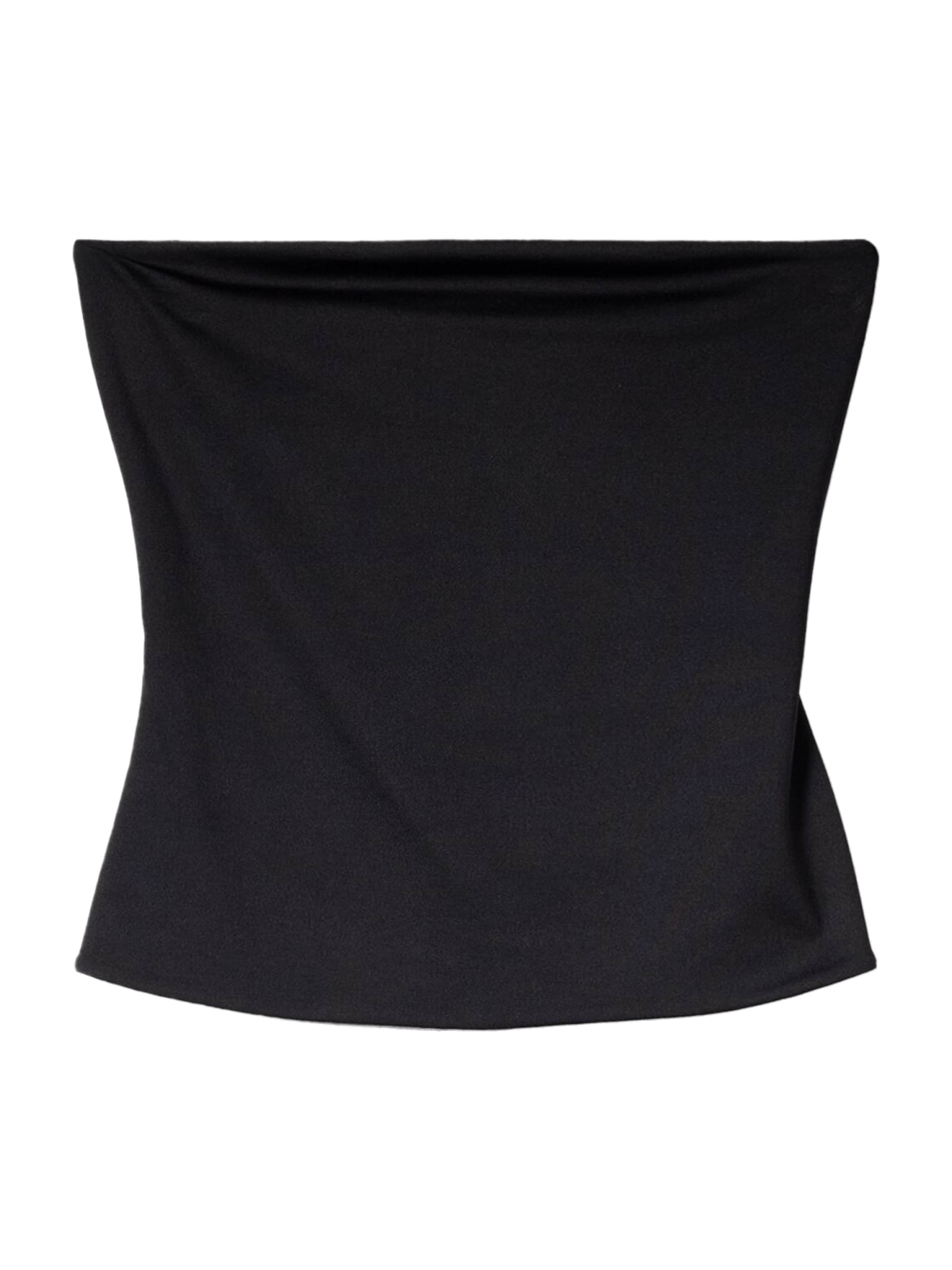 Top di Bershka in nero: frontale