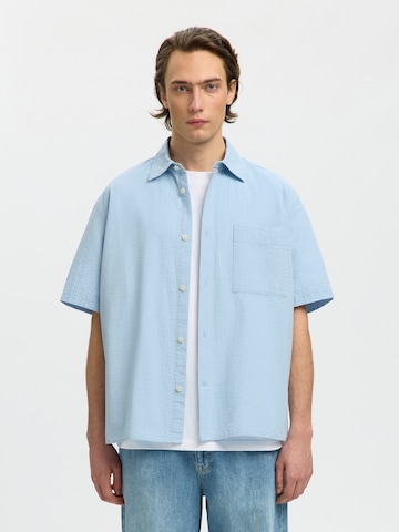 SELECTED Comfort Fit Paita 'SLHRLXSTUART' värissä sininen: etupuoli