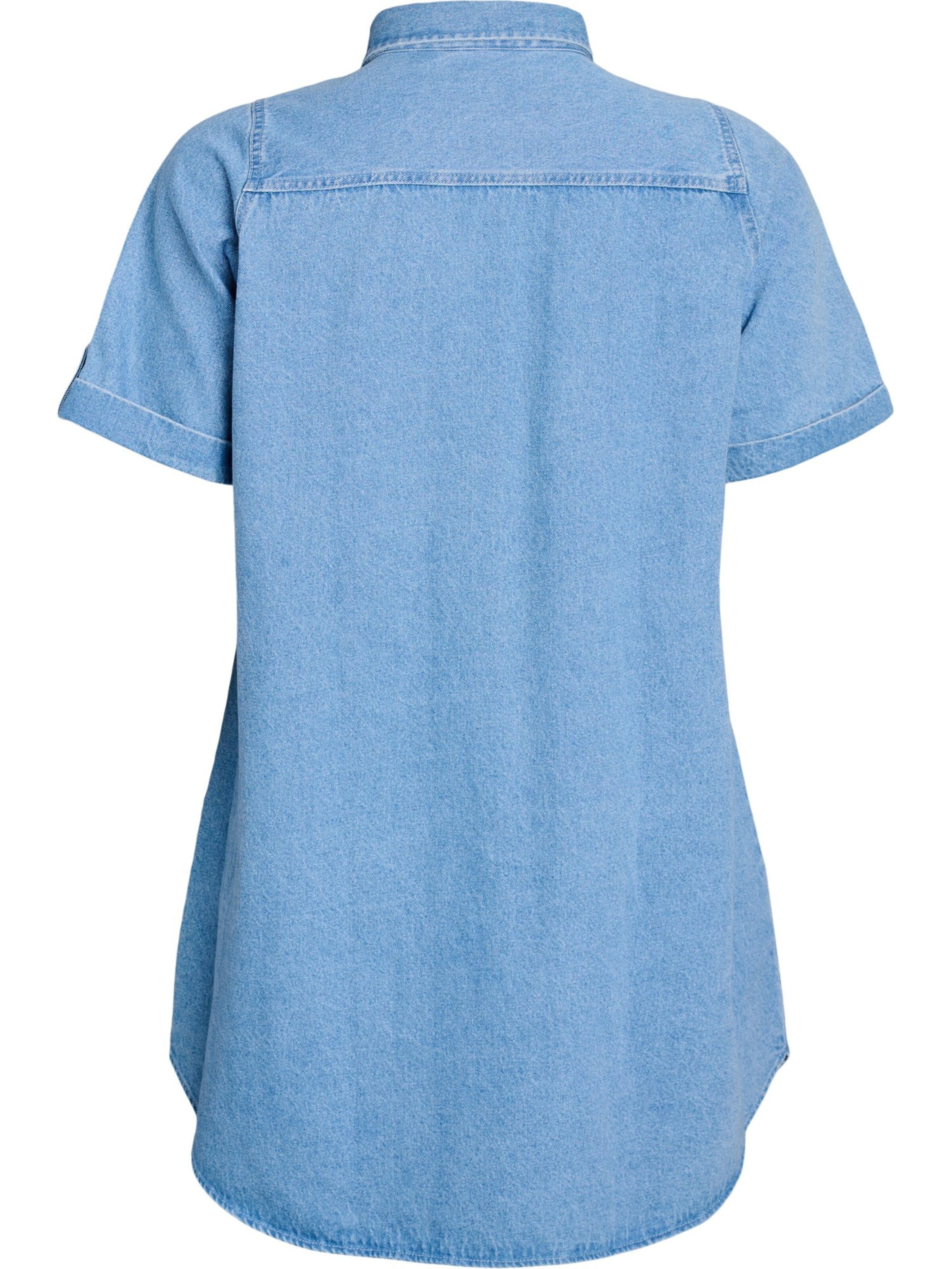 Zizzi Košeľové šaty 'Vami' - Modrá