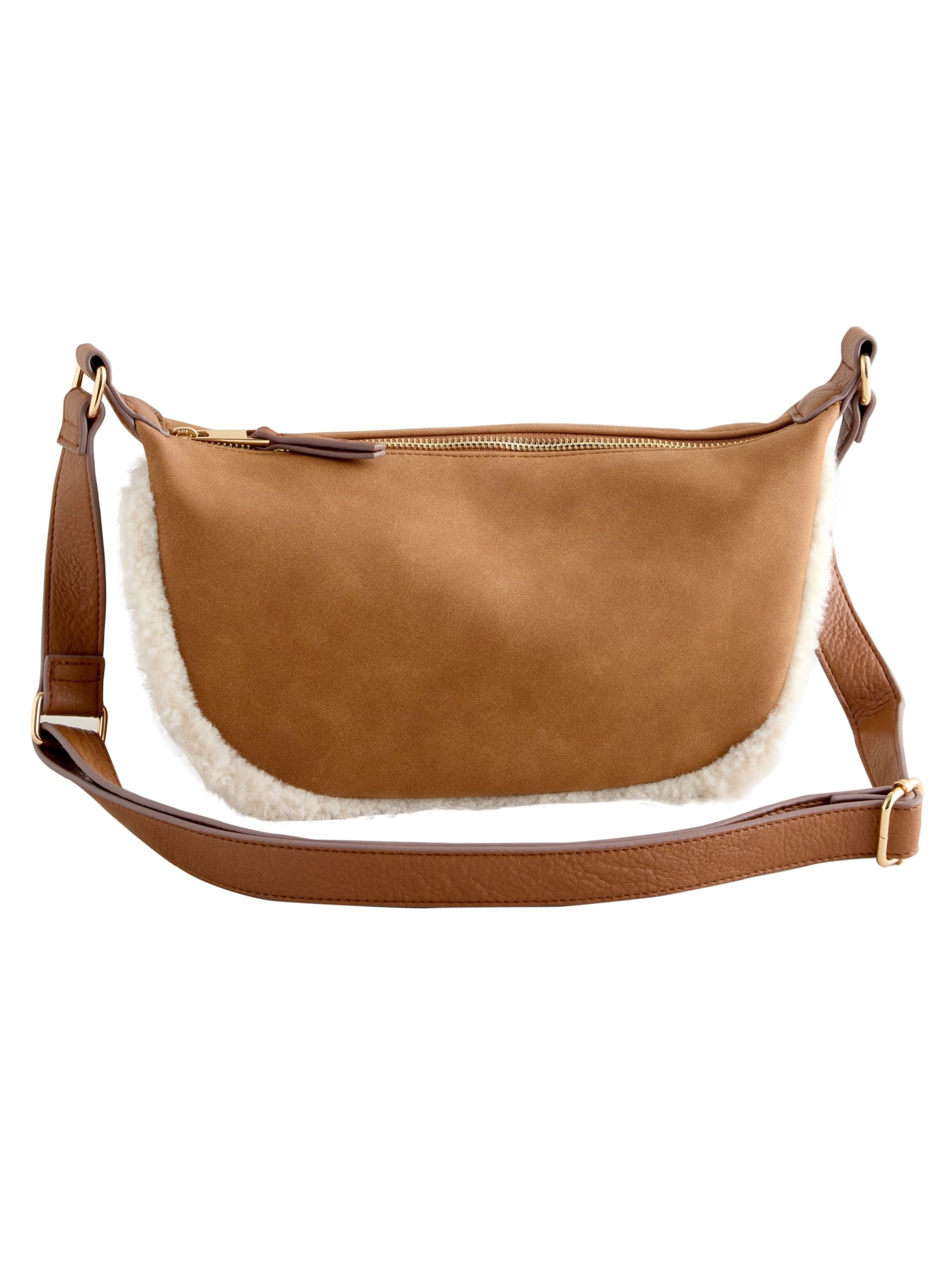 Next Чанта с презрамки в кафяво: отпред