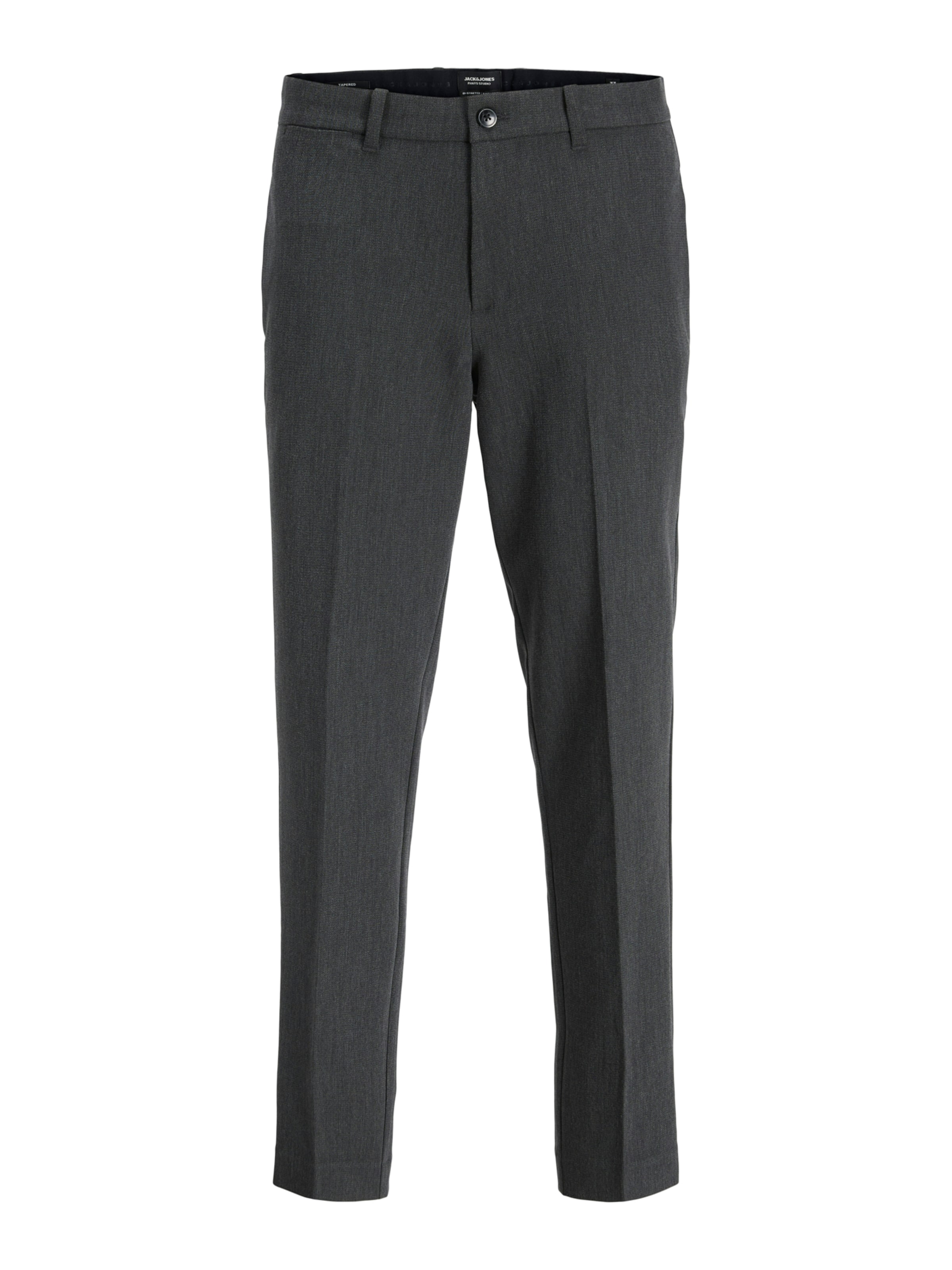 JACK & JONES Nohavice s pukmi 'JJPstace Leo' - Sivá: predná strana