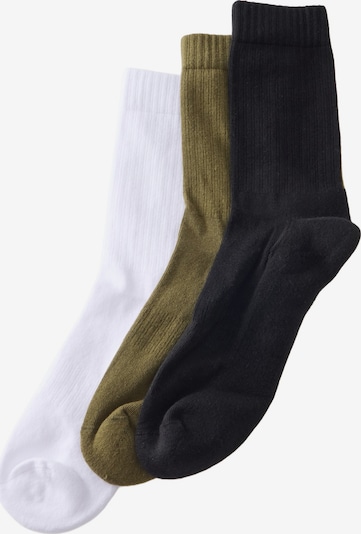 HUGO Socken in 39-42 in oliv / schwarz / weiß, Produktansicht