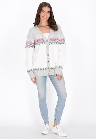 Cardigan oversize usha BLUE LABEL en blanc