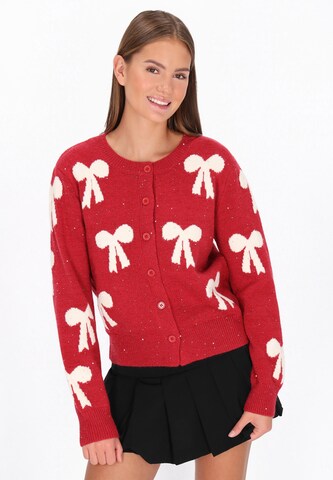 Cardigan MYMO en rouge : devant
